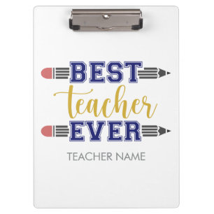 Personalisierter bester Lehrer je - individuelles Klemmbrett