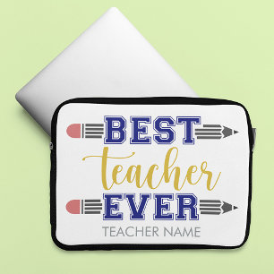 Personalisierter bester Lehrer je - individuelles Laptopschutzhülle