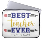 Personalisierter bester Lehrer je - individuelles Laptopschutzhülle (Vorderseite)