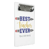 Personalisierter bester Lehrer je - individuelles  Mini Klemmbrett (Schrägansicht)