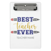 Personalisierter bester Lehrer je - individuelles  Mini Klemmbrett (Vorderseite)