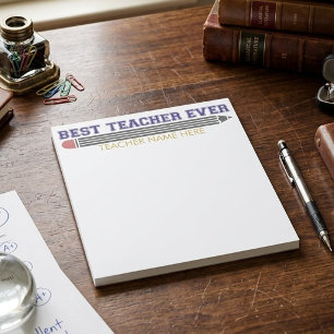 Personalisierter bester Lehrer je - individuelles  Notizblock