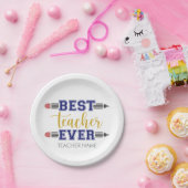 Personalisierter bester Lehrer je - individuelles Pappteller (Party)