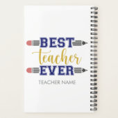 Personalisierter bester Lehrer je - individuelles Planer (Rückseite)