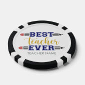 Personalisierter bester Lehrer je - individuelles Pokerchips (Einzeln)
