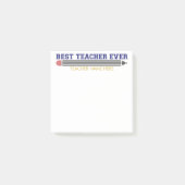 Personalisierter bester Lehrer je - individuelles Post-it Klebezettel (Vorderseite)