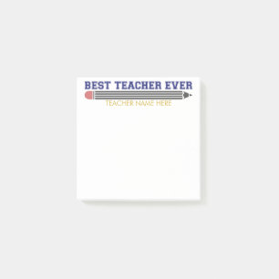 Personalisierter bester Lehrer je - individuelles Post-it Klebezettel