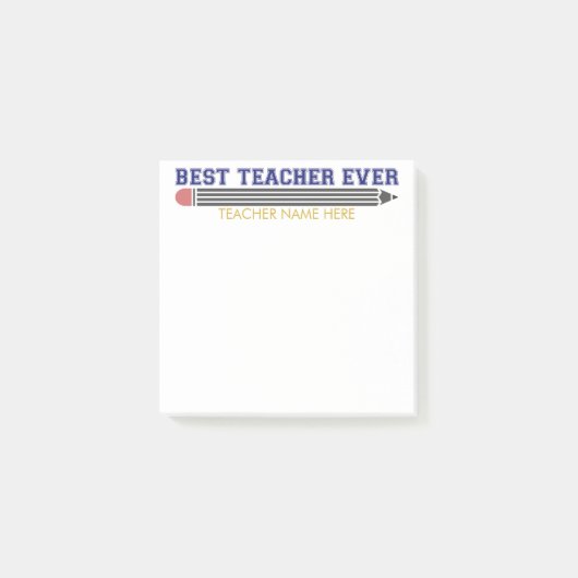 Personalisierter bester Lehrer je - individuelles  Post-it Klebezettel (Vorderseite)