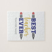 Personalisierter bester Lehrer je - individuelles Puzzle (Horizontal)