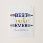 Personalisierter bester Lehrer je - individuelles Puzzle (Vertikal)
