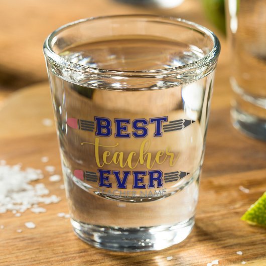 Personalisierter bester Lehrer je - individuelles  Schnapsglas