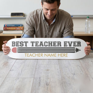 Personalisierter bester Lehrer je - individuelles Skateboard