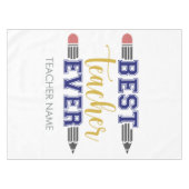 Personalisierter bester Lehrer je - individuelles Tischdecke (Vorderseite (Horizontal))