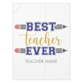 Personalisierter bester Lehrer je - individuelles Tischdecke (Vorderseite)