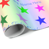 Personalisierter Bester Lehrer je Spaß Regenbogen  Geschenkpapier (Rolleneckpunkt)
