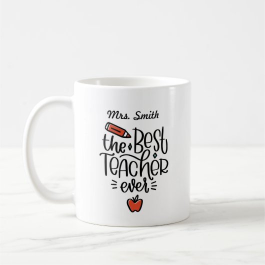 Personalisierter Bester Lehrer je Tasse (Links)