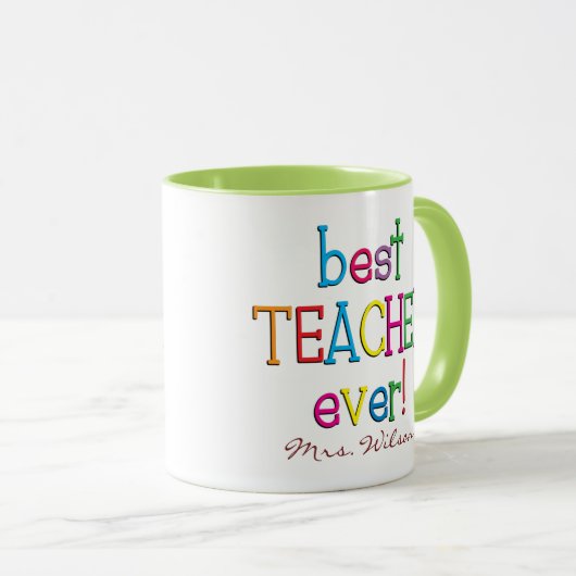 Personalisierter bester Lehrer je Tasse (VorderseiteRechts)