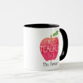 Personalisierter bester Lehrer-überhaupt Tasse (VorderseiteRechts)