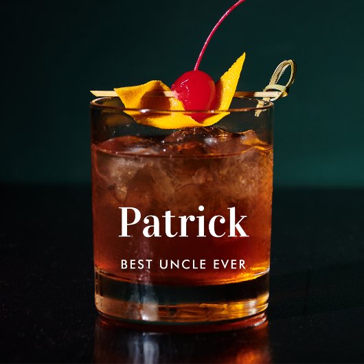 Personalisierter Bester Onkel je Mit Monogramm Whiskyglas