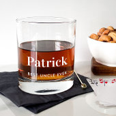 Personalisierter Bester Onkel je Mit Monogramm Whiskyglas