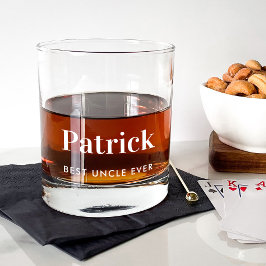 Personalisierter Bester Onkel je Mit Monogramm Whiskyglas