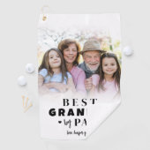 Personalisierter Bester Opa Durch Par-Foto Golfhandtuch (Insitu)