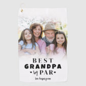 Personalisierter Bester Opa Durch Par-Foto Golfhandtuch (Vorderseite)