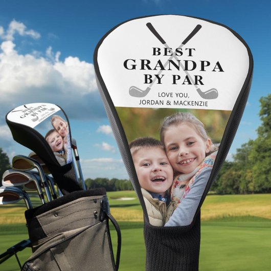 Personalisierter bester Opa nach Par Foto Golf Headcover