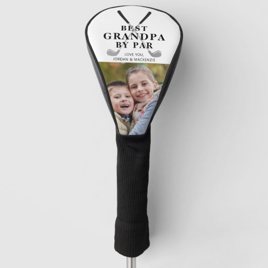 Personalisierter bester Opa nach Par Foto Golf Headcover (Vorderseite)