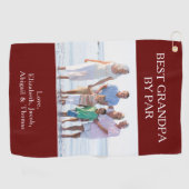 Personalisierter bester Opa nach Par Foto Golfhandtuch (Horizontal)