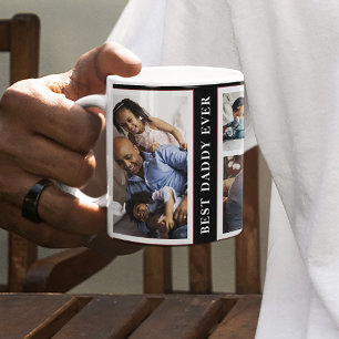 Personalisierter bester Papa je Foto Collage Kaffeetasse