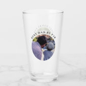 Personalisierter Bester Papa von Par Custom-Hundef Glas (Rückseite)