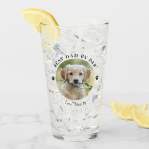 Personalisierter Bester Papa von Par Custom-Hundef Glas
