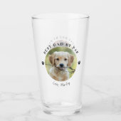 Personalisierter Bester Papa von Par Custom-Hundef Glas (Vorderseite)