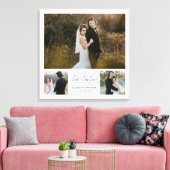 Personalisierter bester Tag je 3 FotoCollage Leinwanddruck (Insitu (Wohnzimmer))