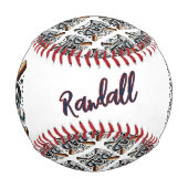Personalisierter "Bester Vater aller Zeiten" Baseb Baseball (Rückseite)