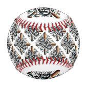 Personalisierter "Bester Vater aller Zeiten" Baseb Baseball (Vorderseite)