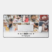 Personalisierter bester Vater FotoCollage Schreibtischunterlage (Tastatur & Maus)