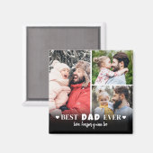 Personalisierter bester Vater Fotocollage Vater Magnet (Vorderseite/Rückseite)