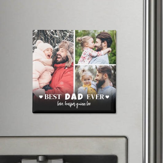 Personalisierter bester Vater Fotocollage Vater Magnet