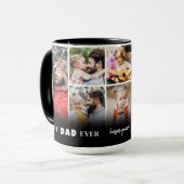 Personalisierter bester Vater je 8 Foto Collage Va Tasse (Vorderseite Links)