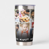 Personalisierter bester Vater je 8 Foto Collage Va Thermobecher (Links)
