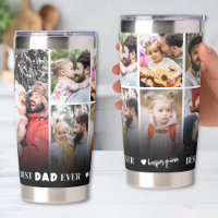 Personalisierter bester Vater je 8 Foto Collage Va