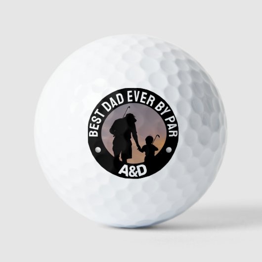 personalisierter bester Vater je benutzerdefiniert Golfball (Vorderseite)