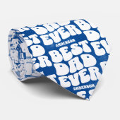 Personalisierter bester Vater je Blue Gefärbte Kra Krawatte (Gerollt)