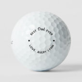 Personalisierter bester VATER je Custom Foto Title Golfball (Vorderseite)
