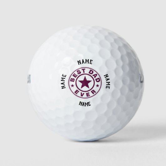 Personalisierter bester Vater je Design Golfball (Vorderseite)