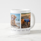 Personalisierter bester Vater je Foto Dog Vater Jumbo-Tasse (Vorderseite Rechts)