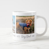Personalisierter bester Vater je Foto Dog Vater Jumbo-Tasse (Rechts)