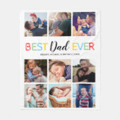 Personalisierter bester Vater je Foto Fleecedecke (Vorderseite)